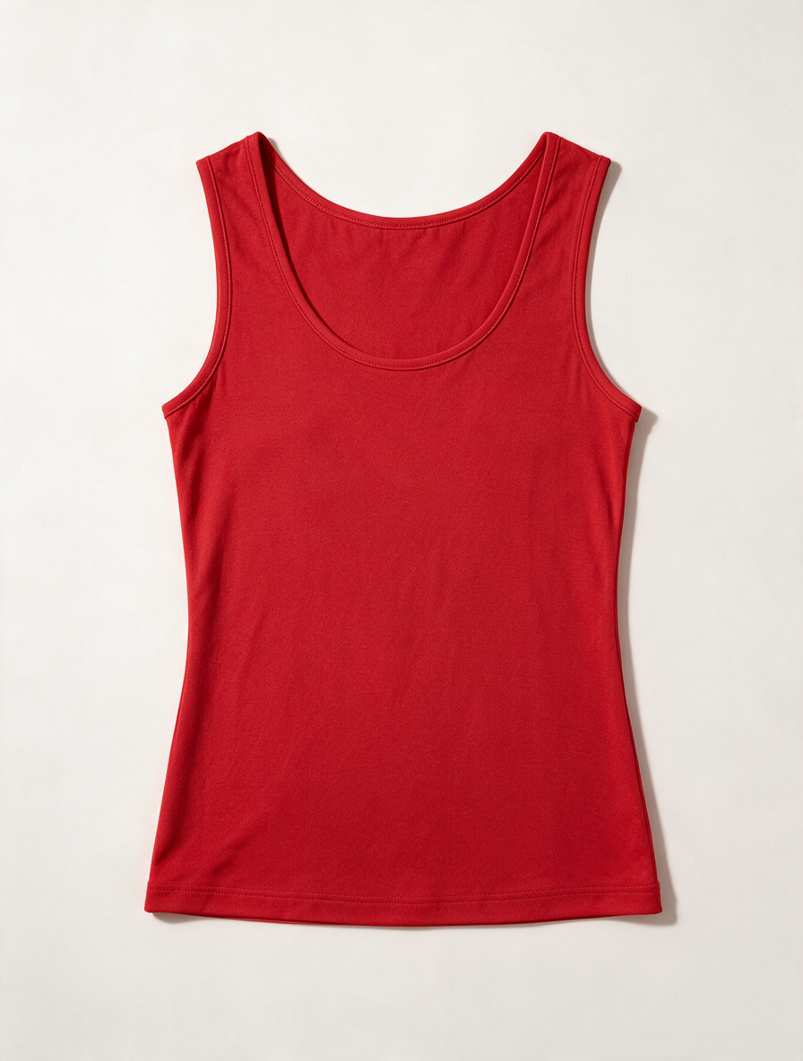 TAIFUN COLLECTION - Top - rood, mouwloos, plooidetail - M