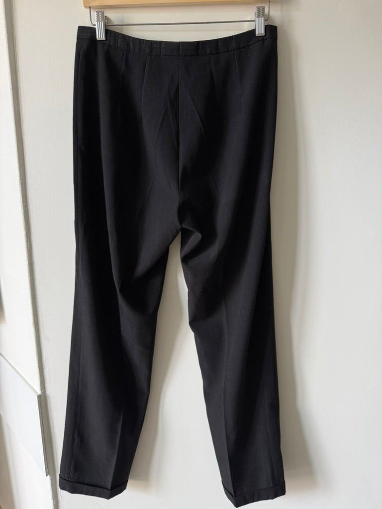 Dries Van Noten - Broek - zwart, hoge taille, rechte pasvorm