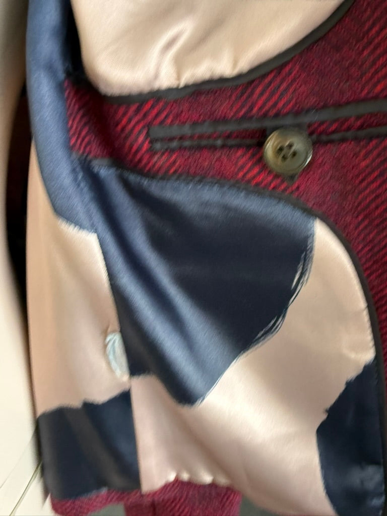 Boden - Blazer - bordeaux, visgraatpatroon, 2-knoops sluiting - M