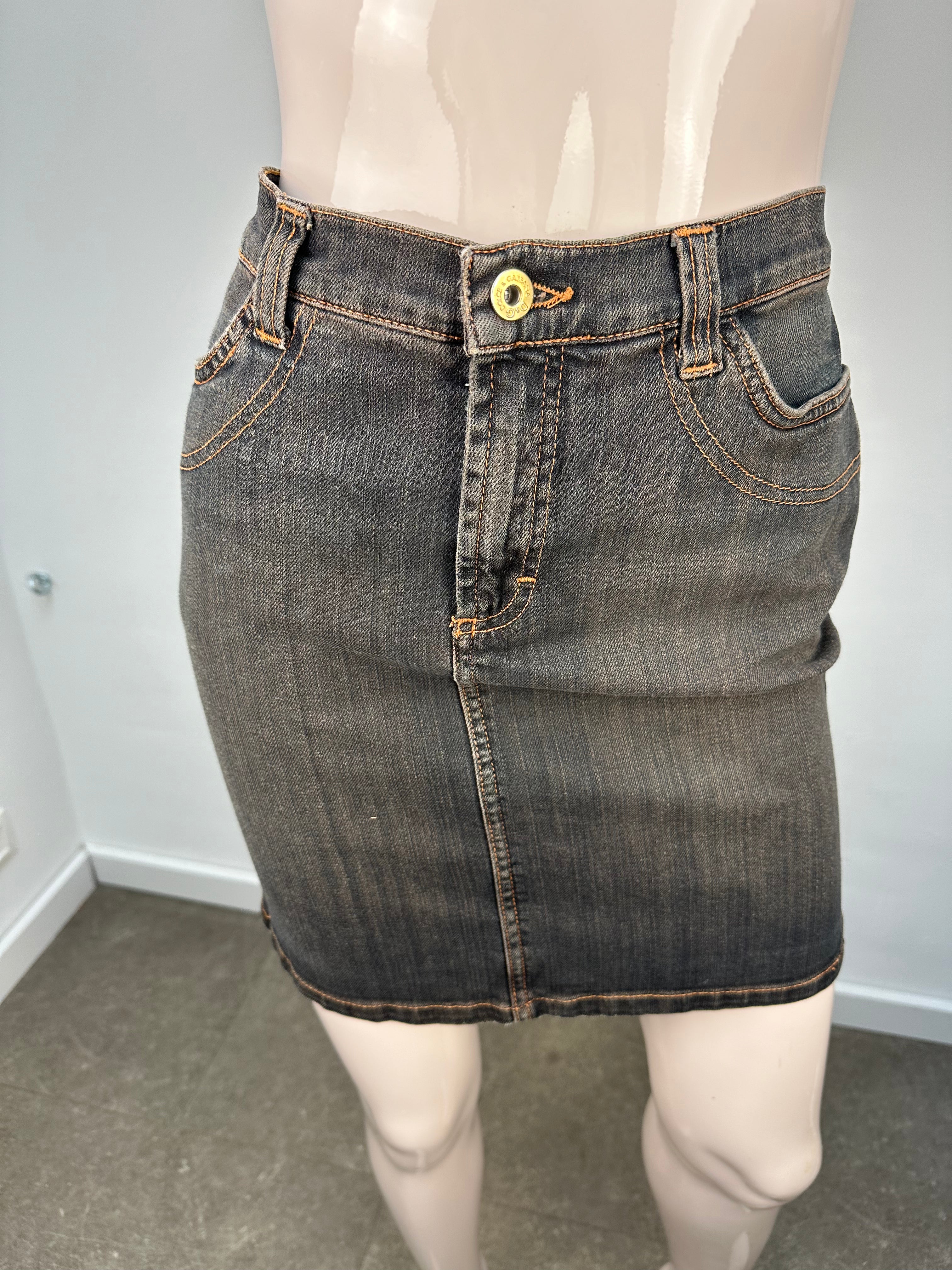 D&G spijkerrokje zwart maat 36