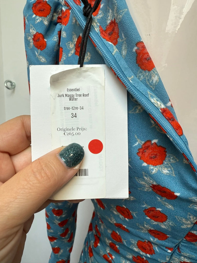 Essentiel Antwerp blauw jurkje maat 34 nieuw