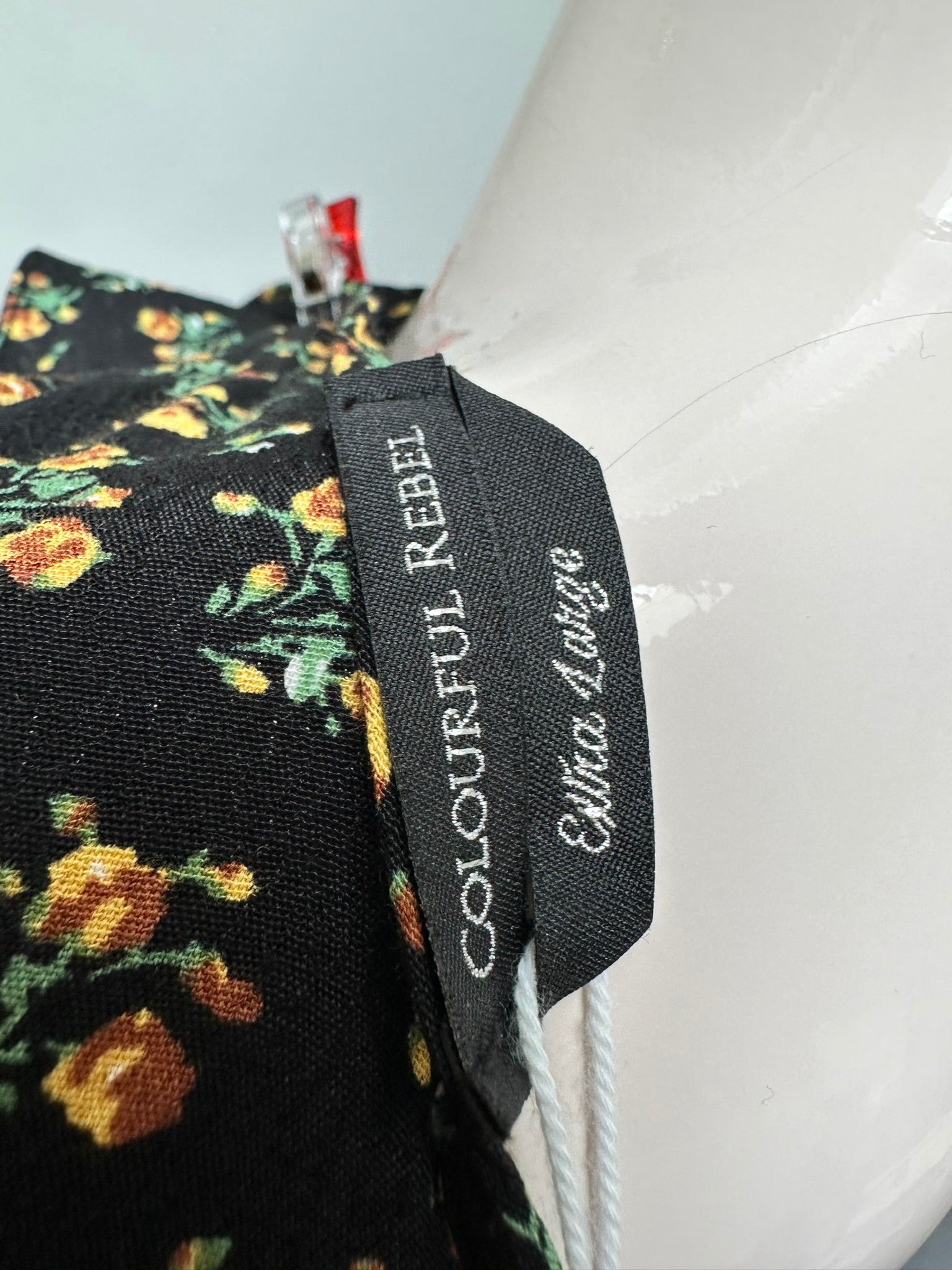 Colourful Rebel lange jurk zwart/geel maat XL