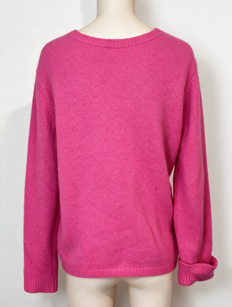 ESSENTIEL Antwerp - Trui - angora-mix, fuchsia roze, voorzakken - XS