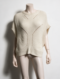 Isabel Marant - Trui - crème, mouwloos, opengewerkt patroon - S