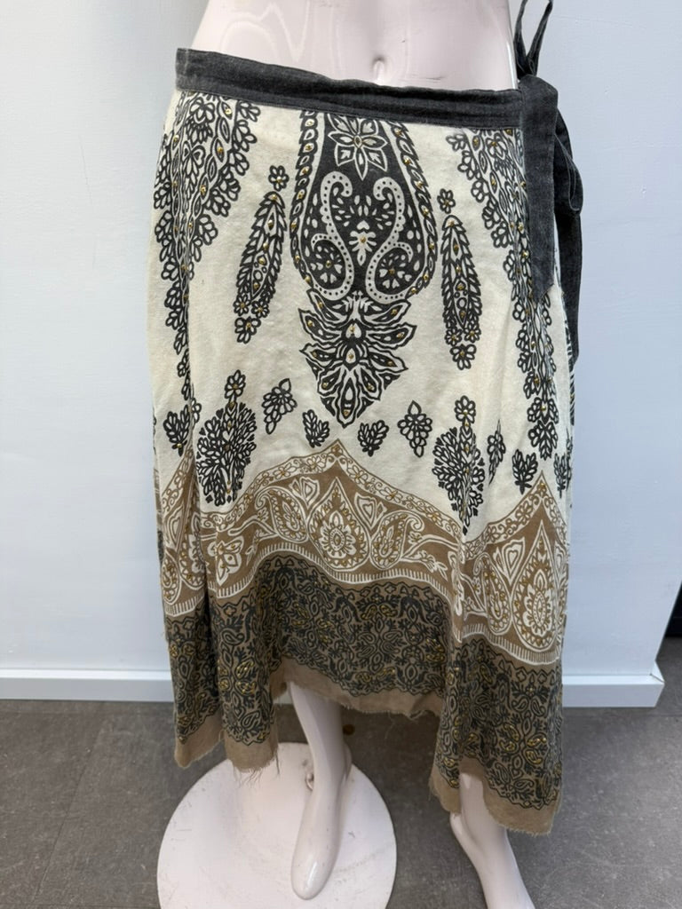 Pink Soda Rok maat 38 Beige, zwart en goud
