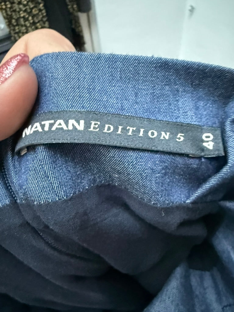 NATAN - Rok - blauw, denim, overslagmodel - 38 (FR40)