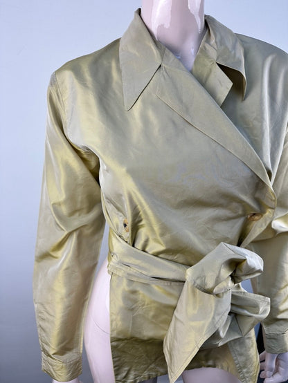 René Lezard zijden blouse lichtgoud maat 38