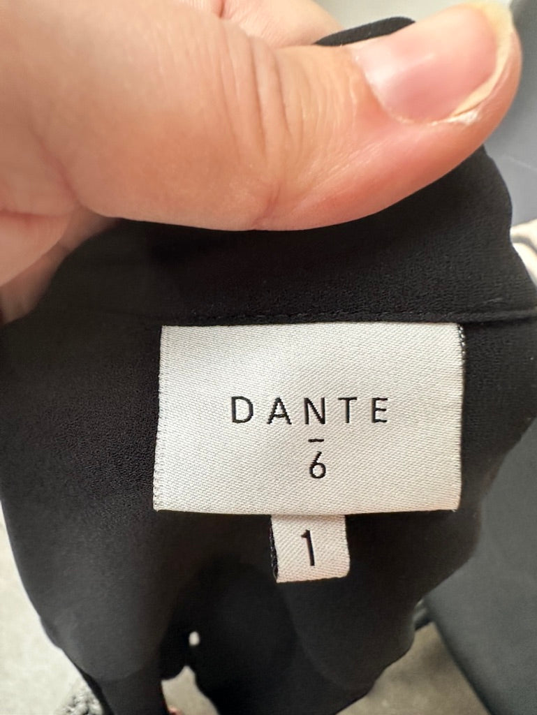 Dante6 zwarte semitransparante blouse maat 1