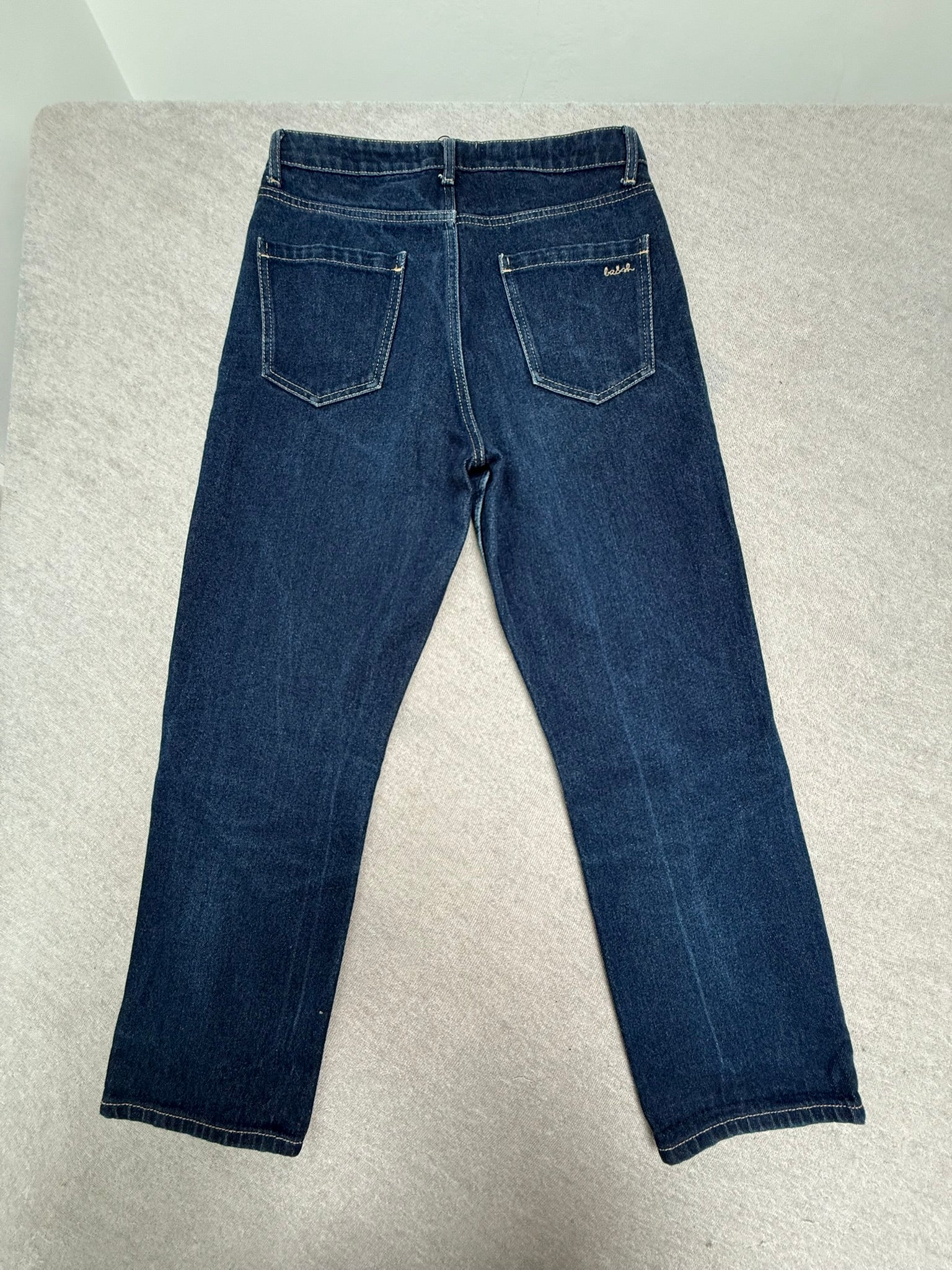 ba&sh jeans maat 1 – donkerblauwe straight fit denim - 100% katoen