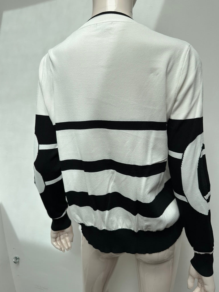 Caroline Biss vest in wit/zwart maat 36