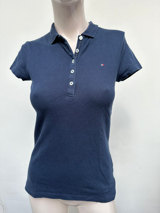Tommy Hilfiger donkerblauwe polo slim fit maat XS