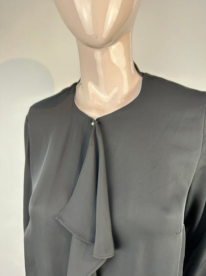 H&M zwarte blouse met ruffle maat 38