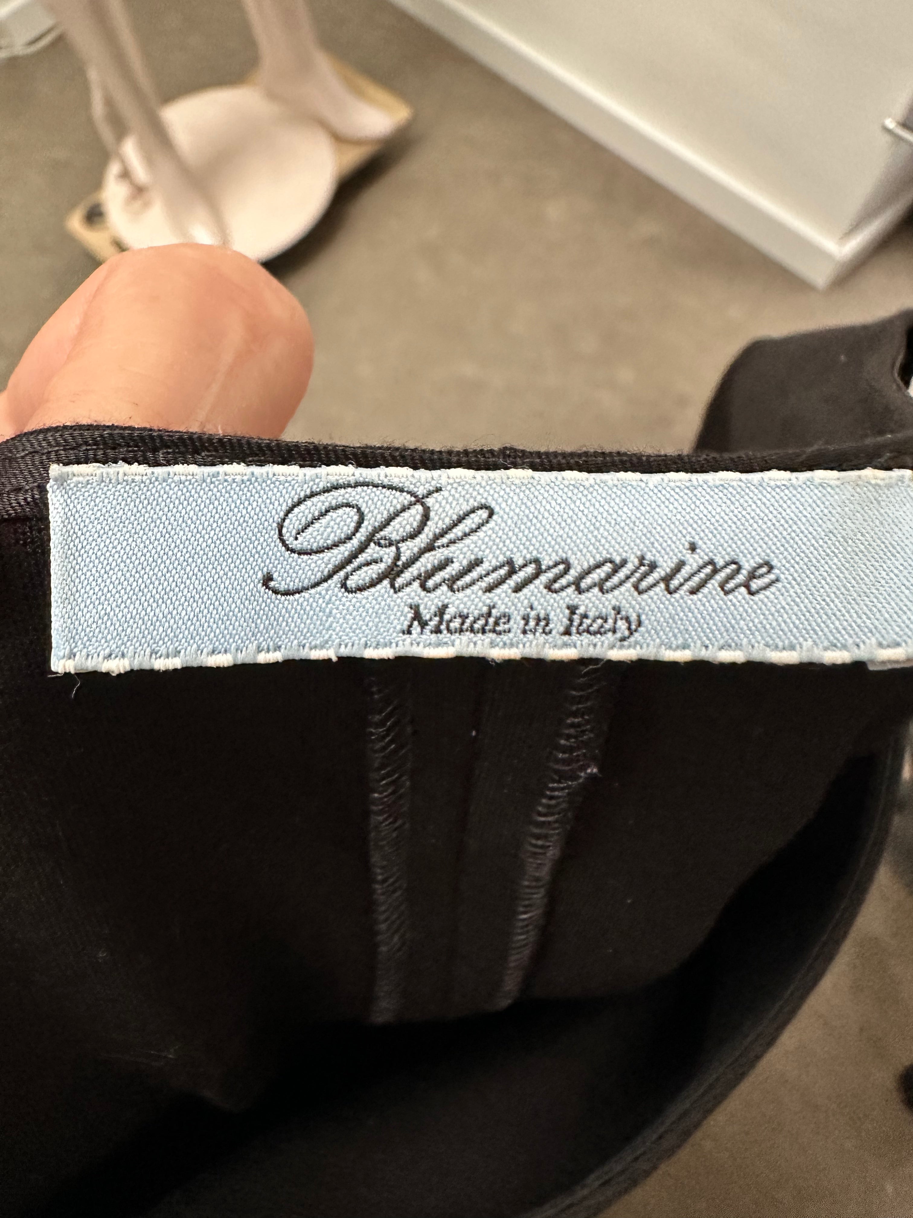 Blumarine zwarte jurk met bonten luipaard details maat 40