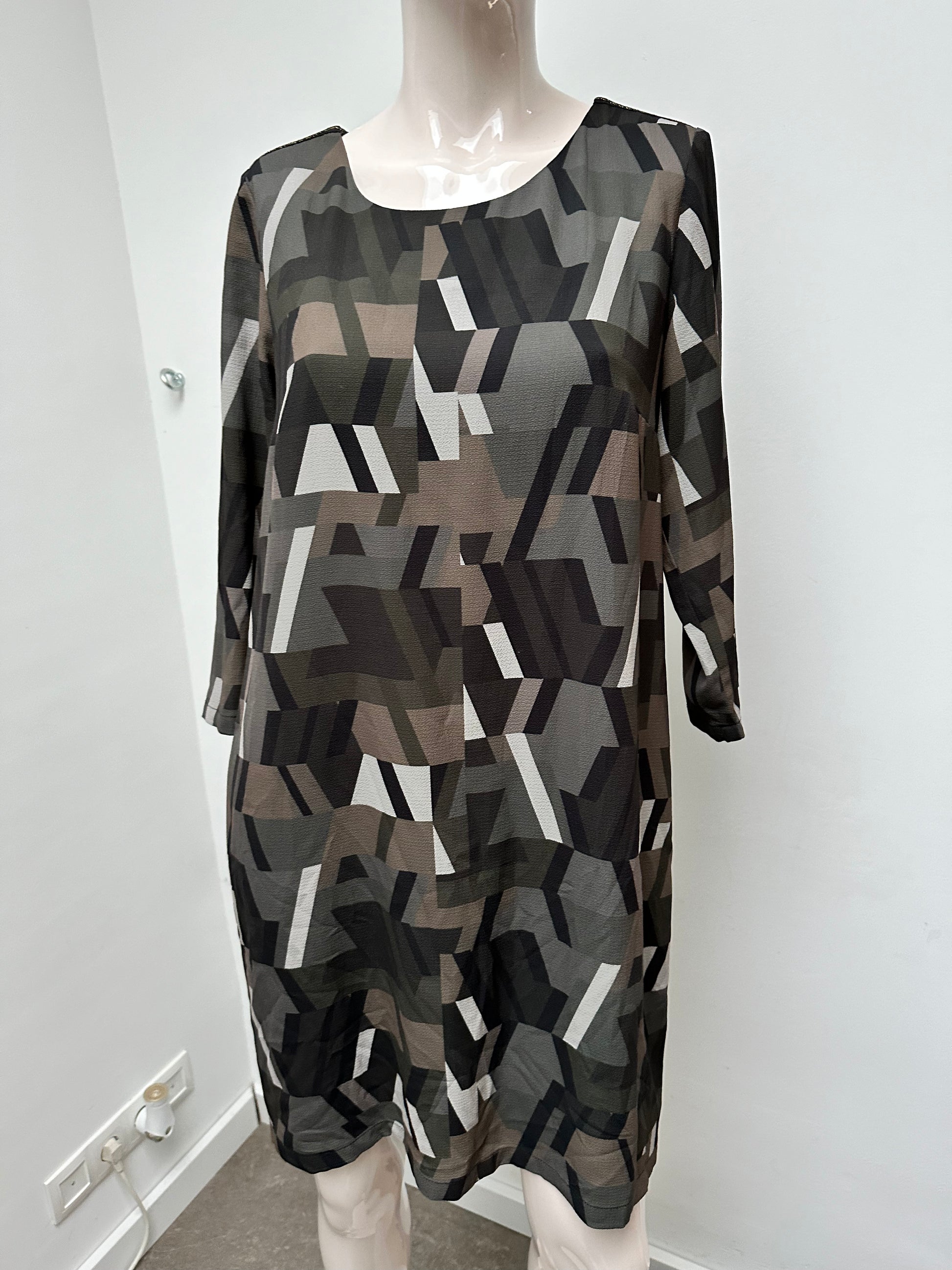 Signe Nature Kleedje Dames Signe Nature Jurk Met Print Maat 38