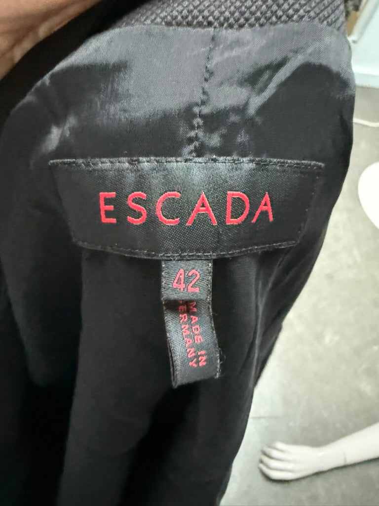 ESCADA - Blazer - zwart, strikdetail, ronde hals - 38