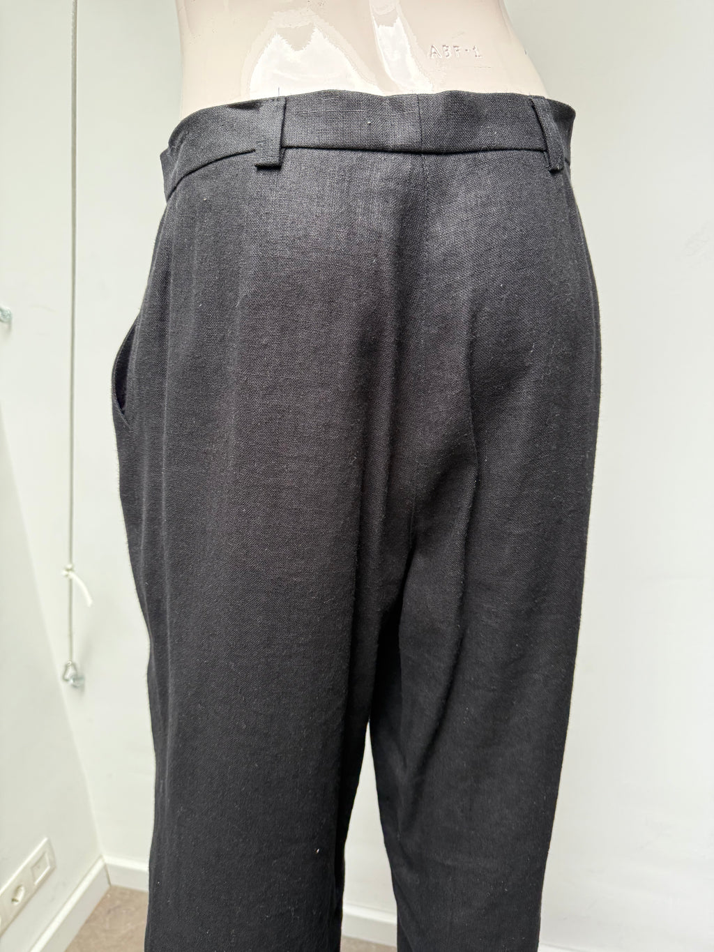 Hirsch linnen broek maat 40 zwart