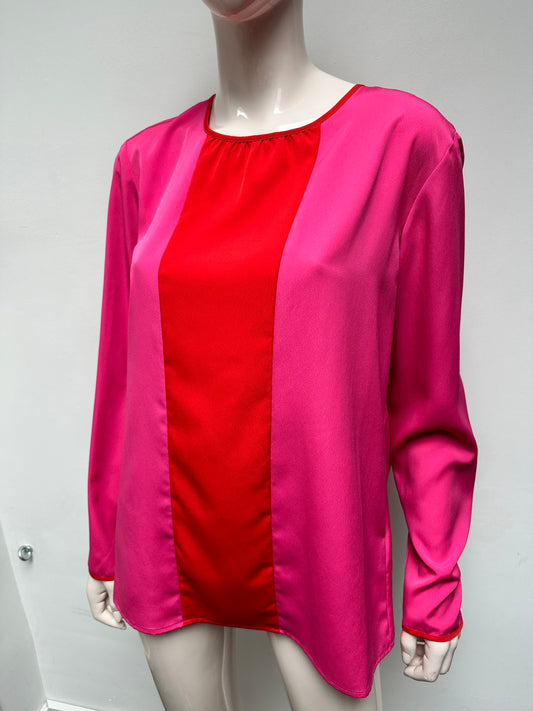 Esprit blouse roze/rood maat xl nieuw