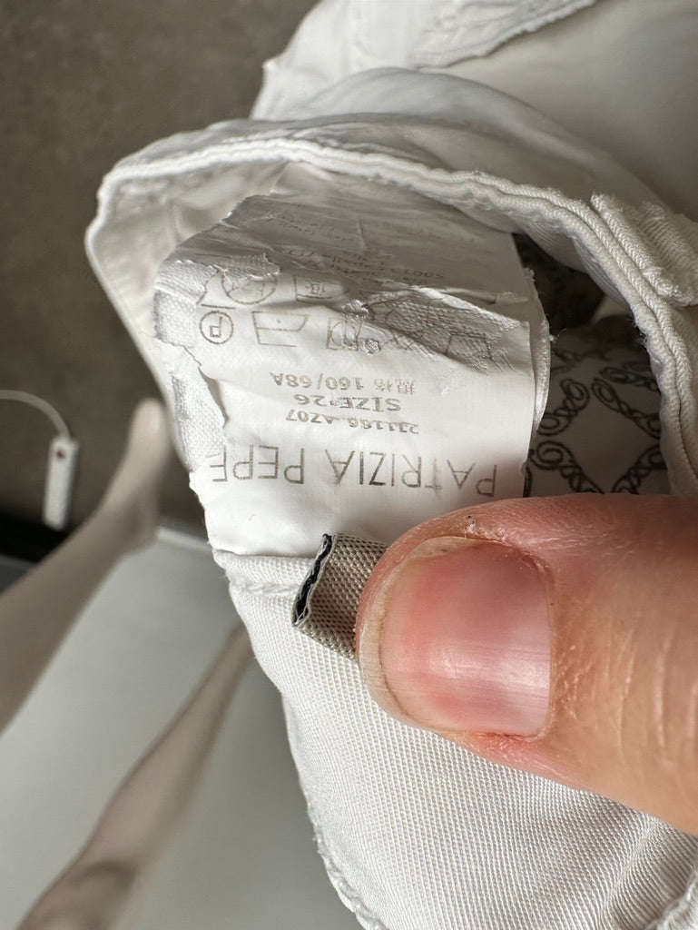 Patrizia Pepe witte skinny broek maat 26