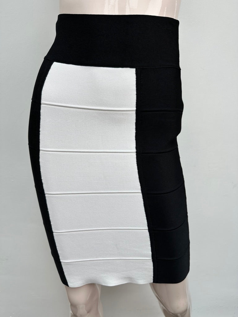 BCBGMAXAZRIA zwarte bodycon rok maat S