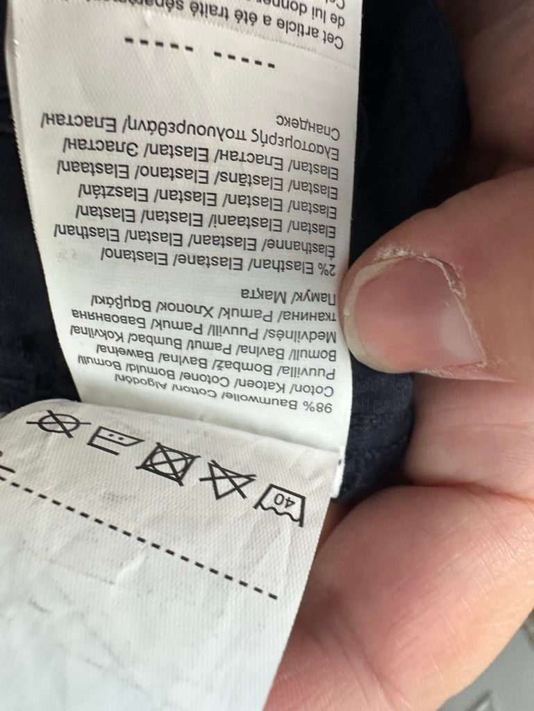 Q.S. Broek maat 36-34 donkerblauw