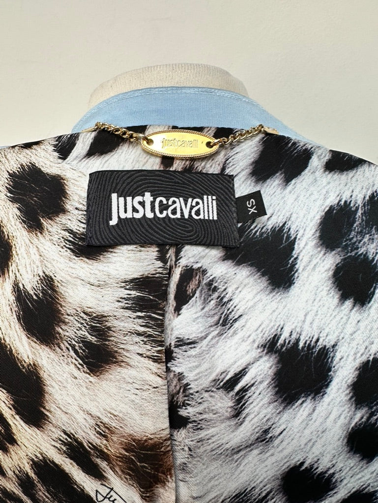 Just Cavalli lichtblauwe blazer maat XS