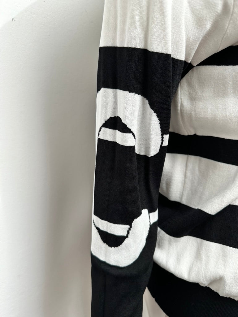 Caroline Biss vest in wit/zwart maat 36