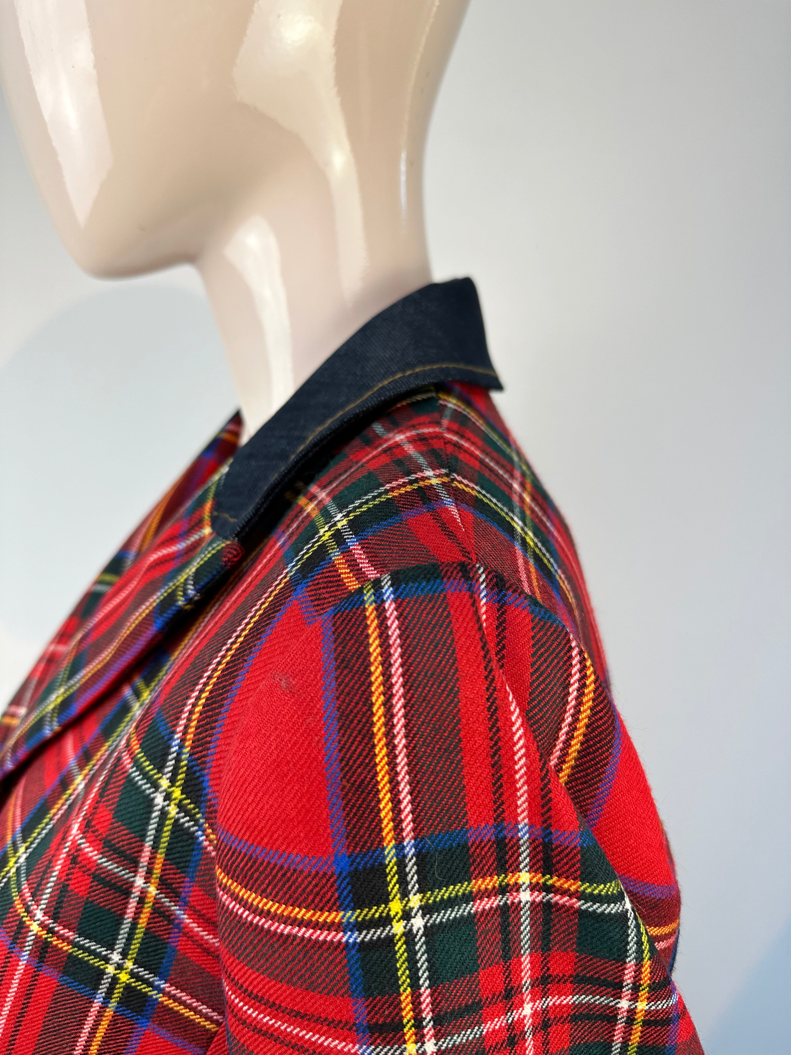 Luisa Spagnoli Rood Geruit Colbert maat 40-42 (it 46)