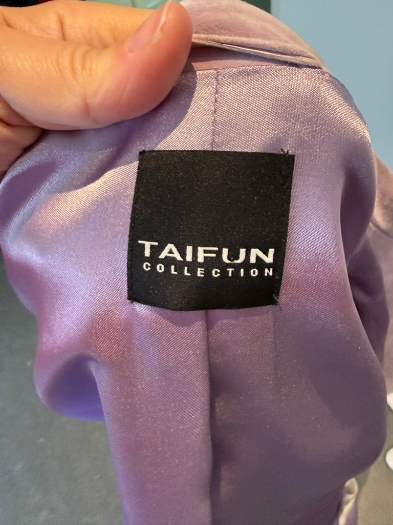 Taifun Collection - Jas - suède, paars, opstaande kraag - L