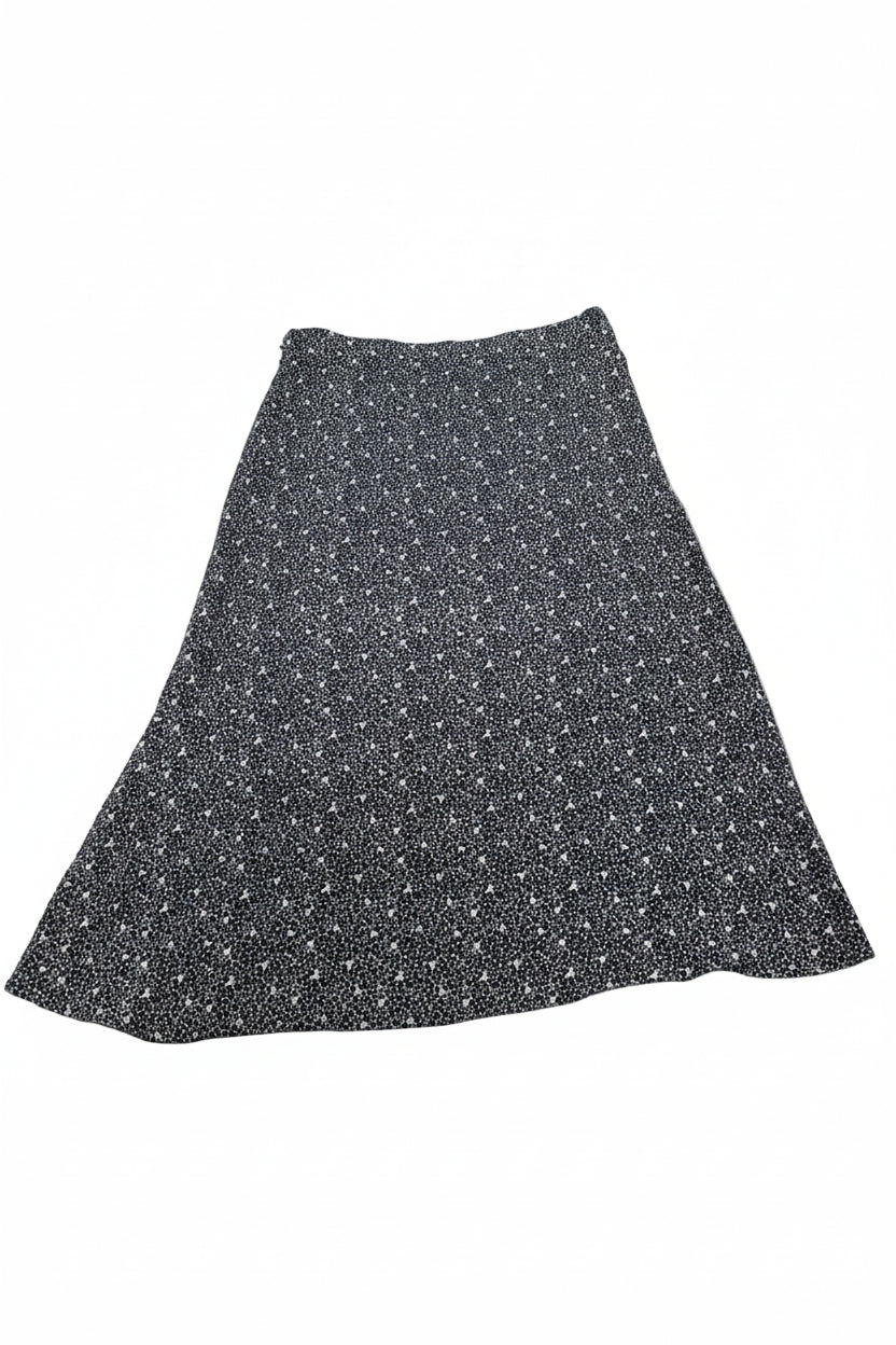 Grace & Mila midi rok met bloemenprint maat M – navy/lila