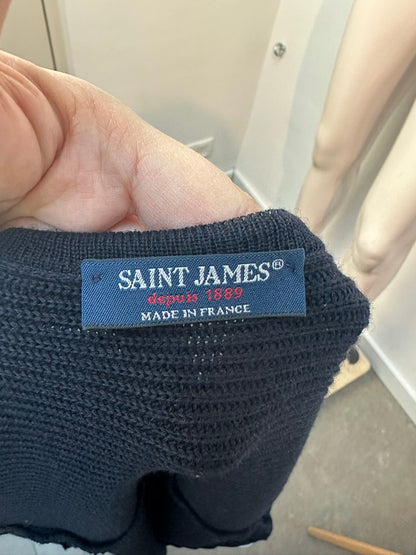 Saint James blauw vest met ronde hals maat 40-42