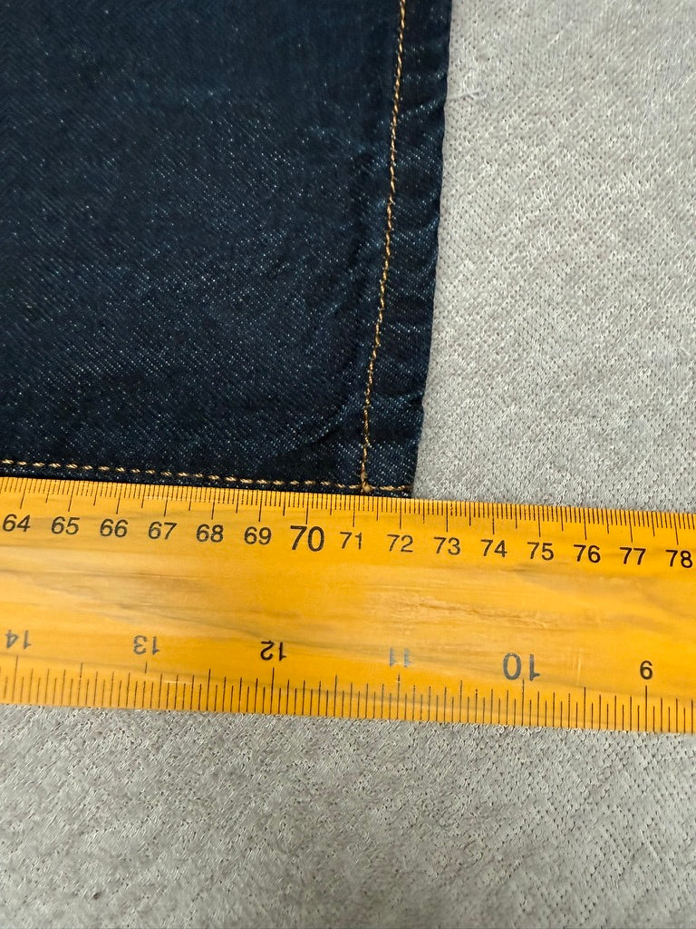 COJ Cup of Joe Denim Elodie Wide Straight Jeans W30 L30 – Donkerblauwe Raw Denim Jeans van 100% Katoen
