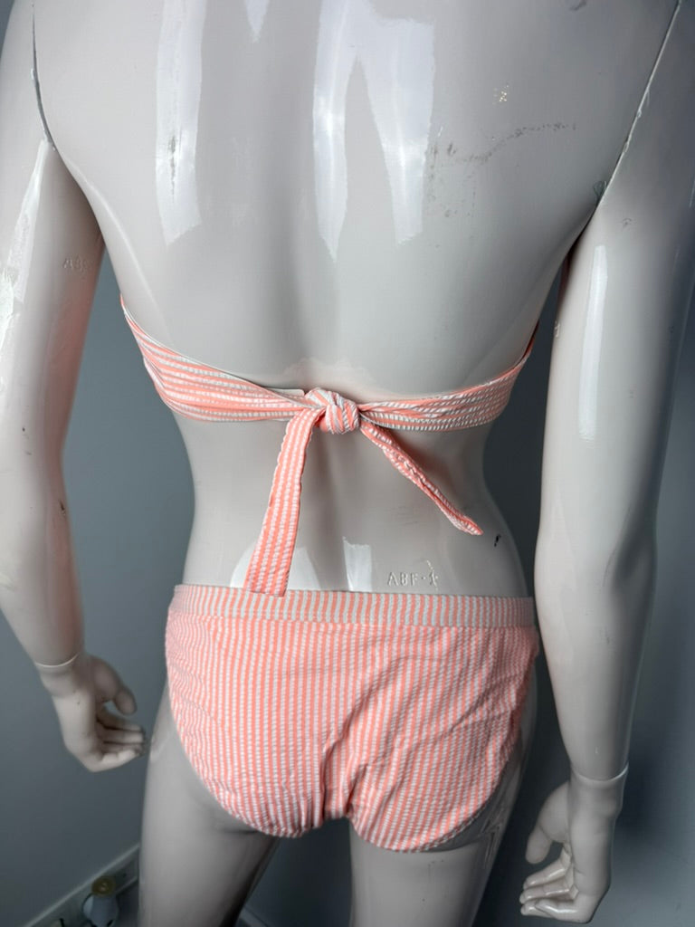 J. crew Bikini maat M Oranje/wit