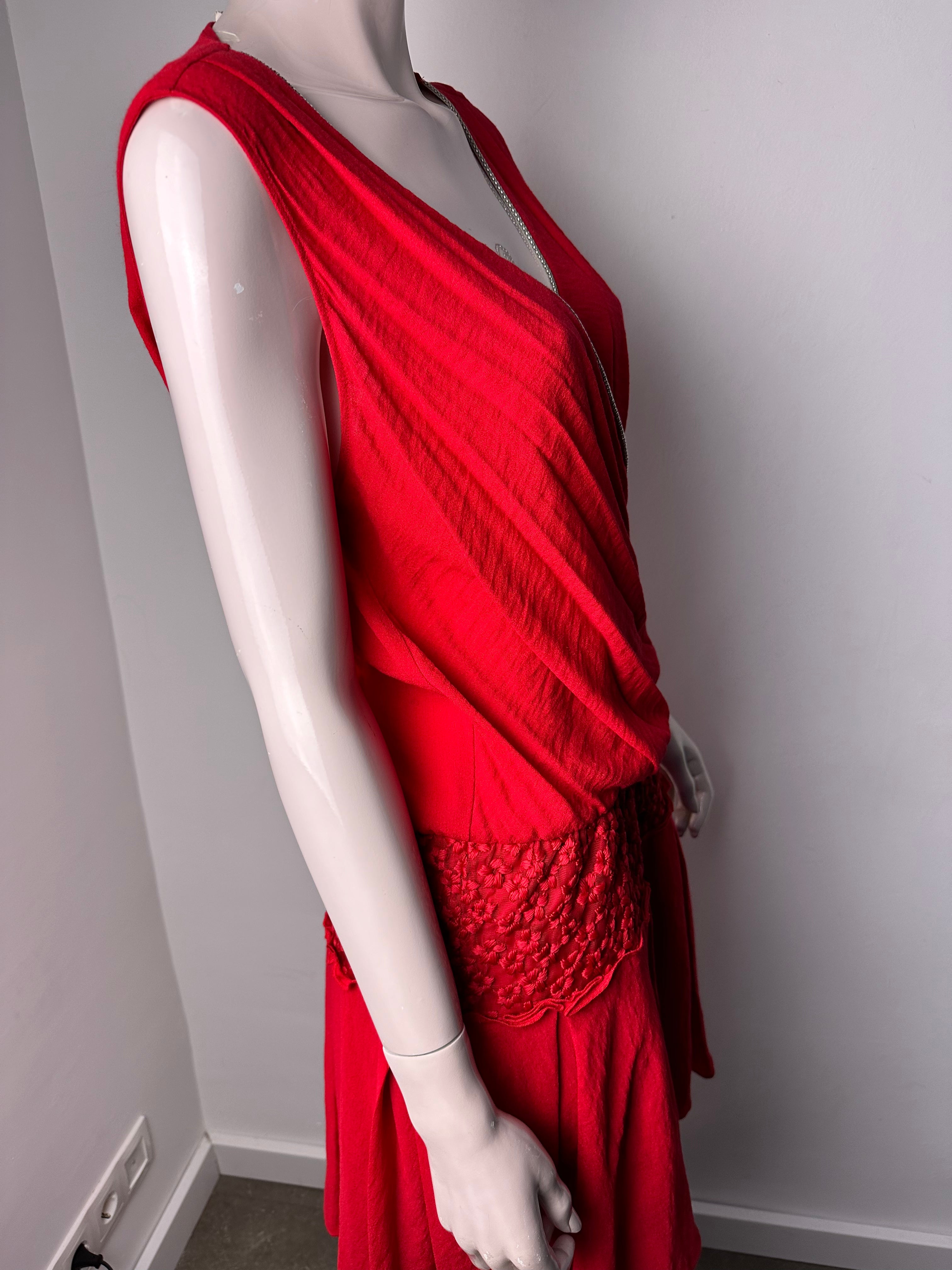 Maje rood jurkje maat 3