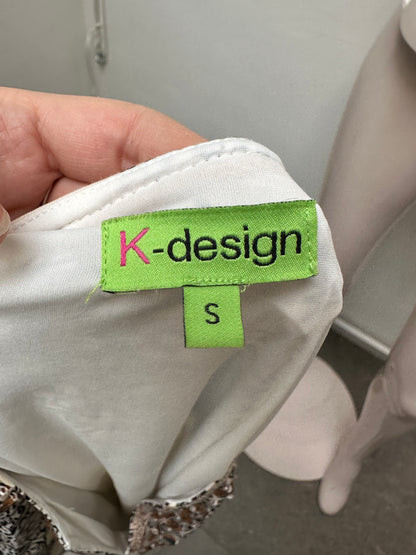 K-Design jurkje wit met beige maat S