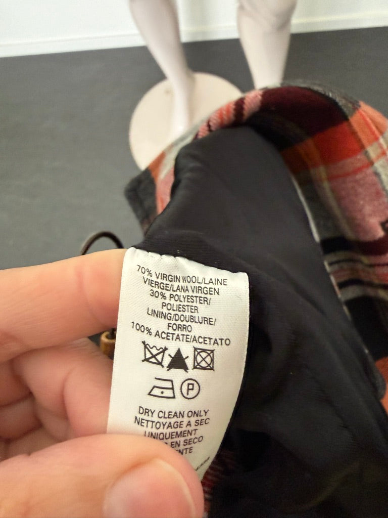FRENCH CONNECTION - Jasje - geruit, asymmetrische ritssluiting, opstaande kraag - XS