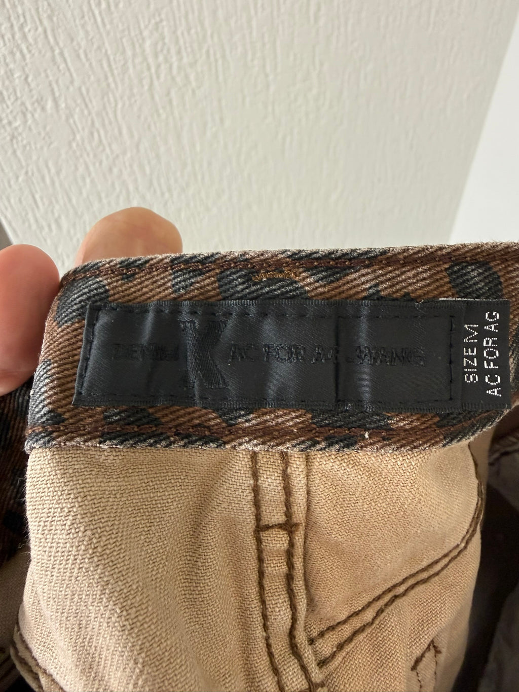 AC FOR AG - Rok - panterprint, denim, knoopsluiting - XS