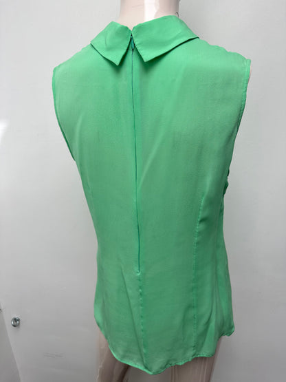 Versace mouwloze blouse groen maat 40