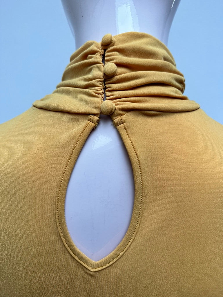 TAIFUN COLLECTION - Top - geel, mouwloos, colhals - L