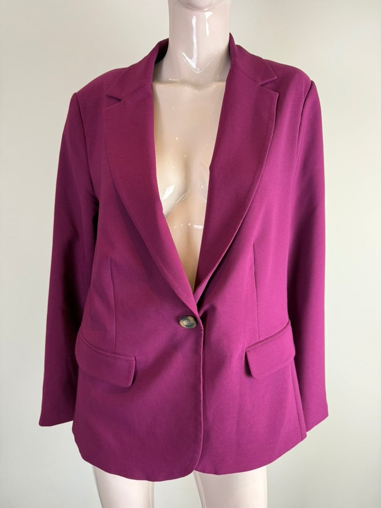 MS Mode - Blazer - paars/roze, enkele knoopsluiting, reverskraag - XXL