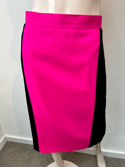 Vintage roze/zwart midirok maat 42