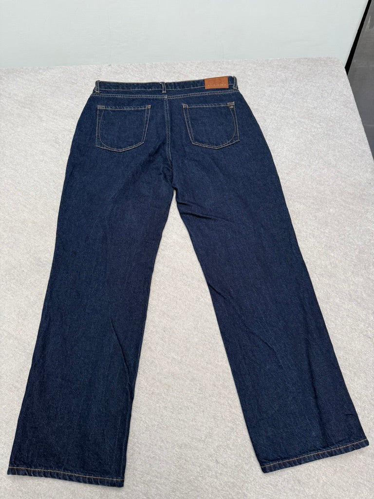COJ Cup of Joe Denim Elodie Wide Straight Jeans W30 L30 – Donkerblauwe Raw Denim Jeans van 100% Katoen