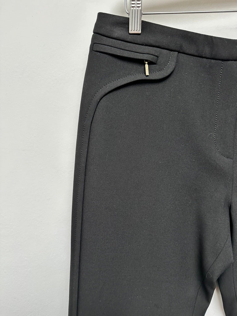 GERARD DAREL - Broek - zwart, rechte pijp, sierzakken met goudkleurige rits - L