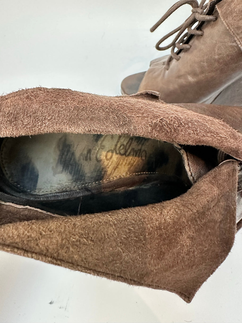 Sam Edelman bruine peeptoe wedge maat 7,5 (38)