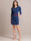 caroline biss Jurk maat 38 blauw jeans