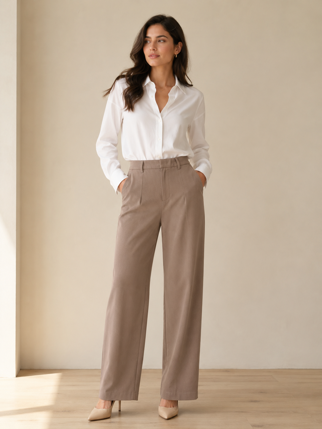 Amélie & Amélie Broek maat M Taupe
