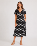 Kimara Jurk maat M Zwart/Wit