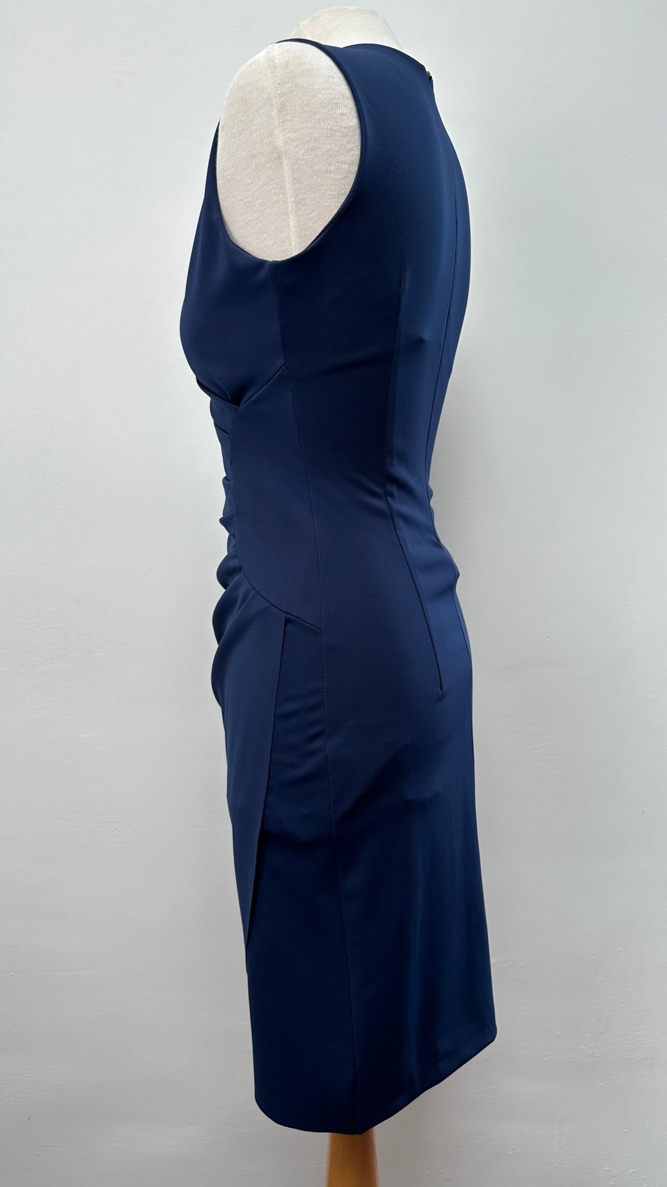Rinascimento donkerblauwe jurk met geplooide voorkant maat XS