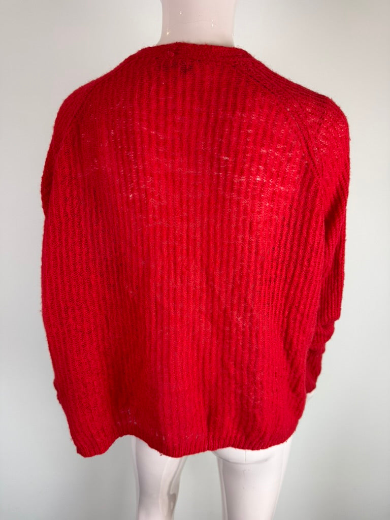 Fabienne Chapot - Vest - rood, gebreid, V-hals - L