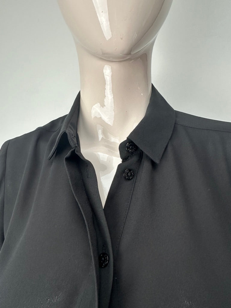 Dante6 - Blouse - zwart, doorknoopsluiting, lange mouwen - 36