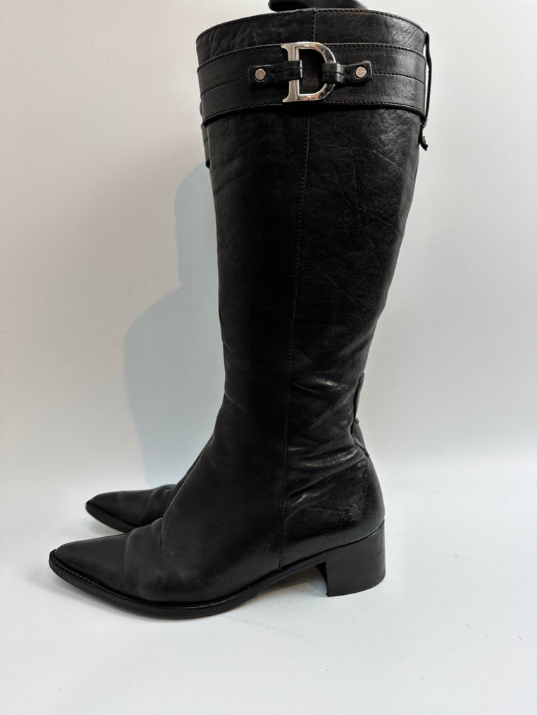 Christian Dior zwarte vintage laarzen maat 38,5